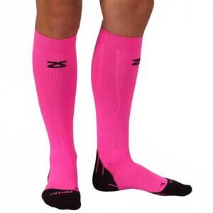 NEW ZENSAH unisex tech and compression light cushion socks in neon pink